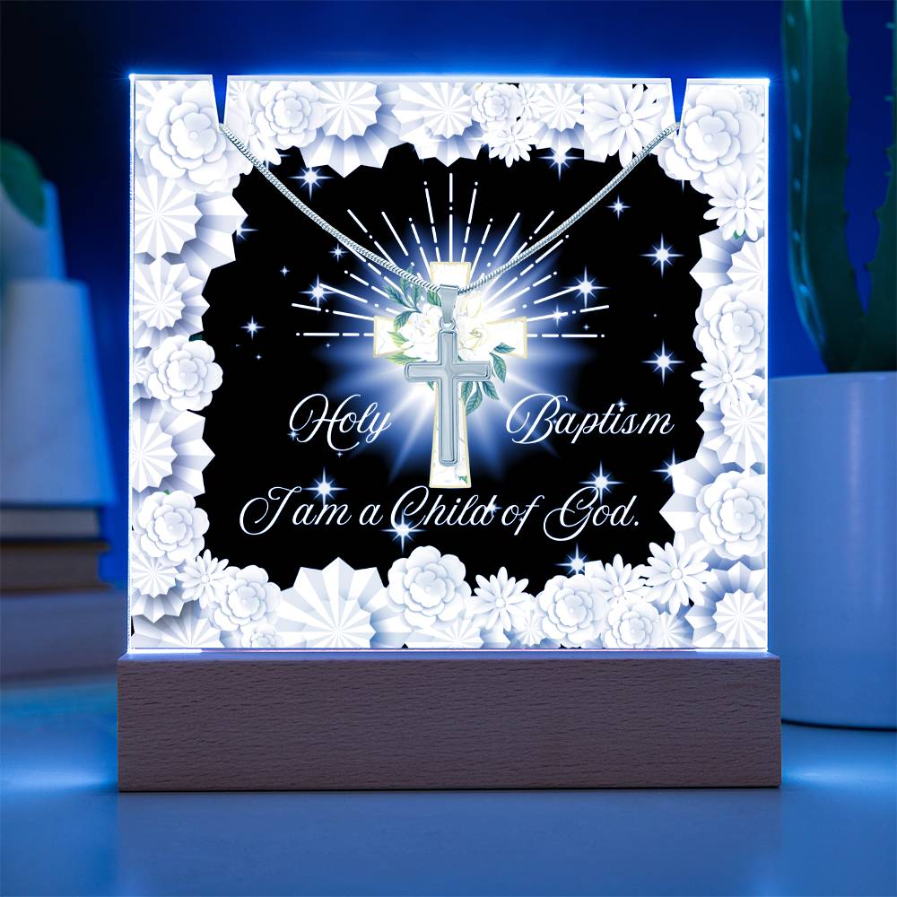 JGF Baptism Necklace For Girls Cross Necklace For Baby Girl And Boy