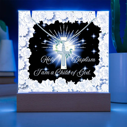 JGF Baptism Necklace For Girls Cross Necklace For Baby Girl And Boy