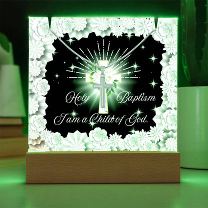 JGF Baptism Necklace For Girls Cross Necklace For Baby Girl And Boy