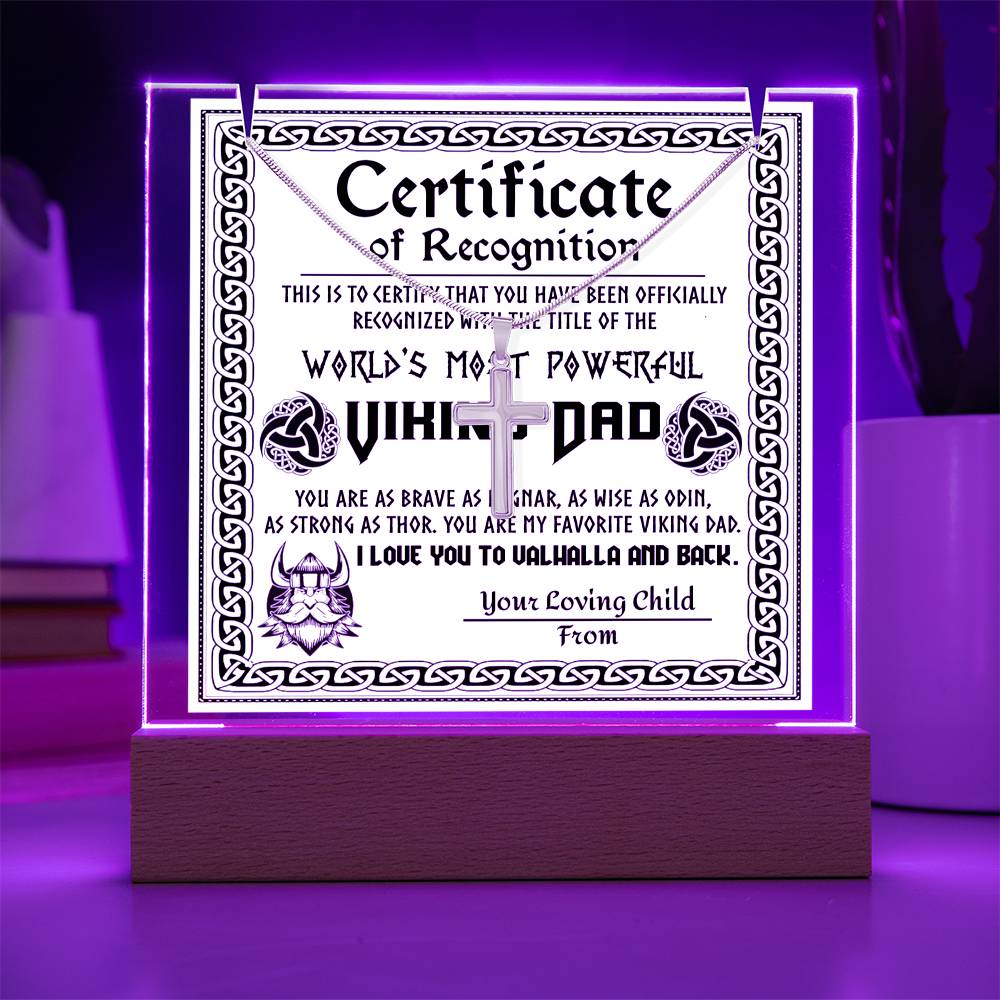 To My Dad - Certificate of Recognition