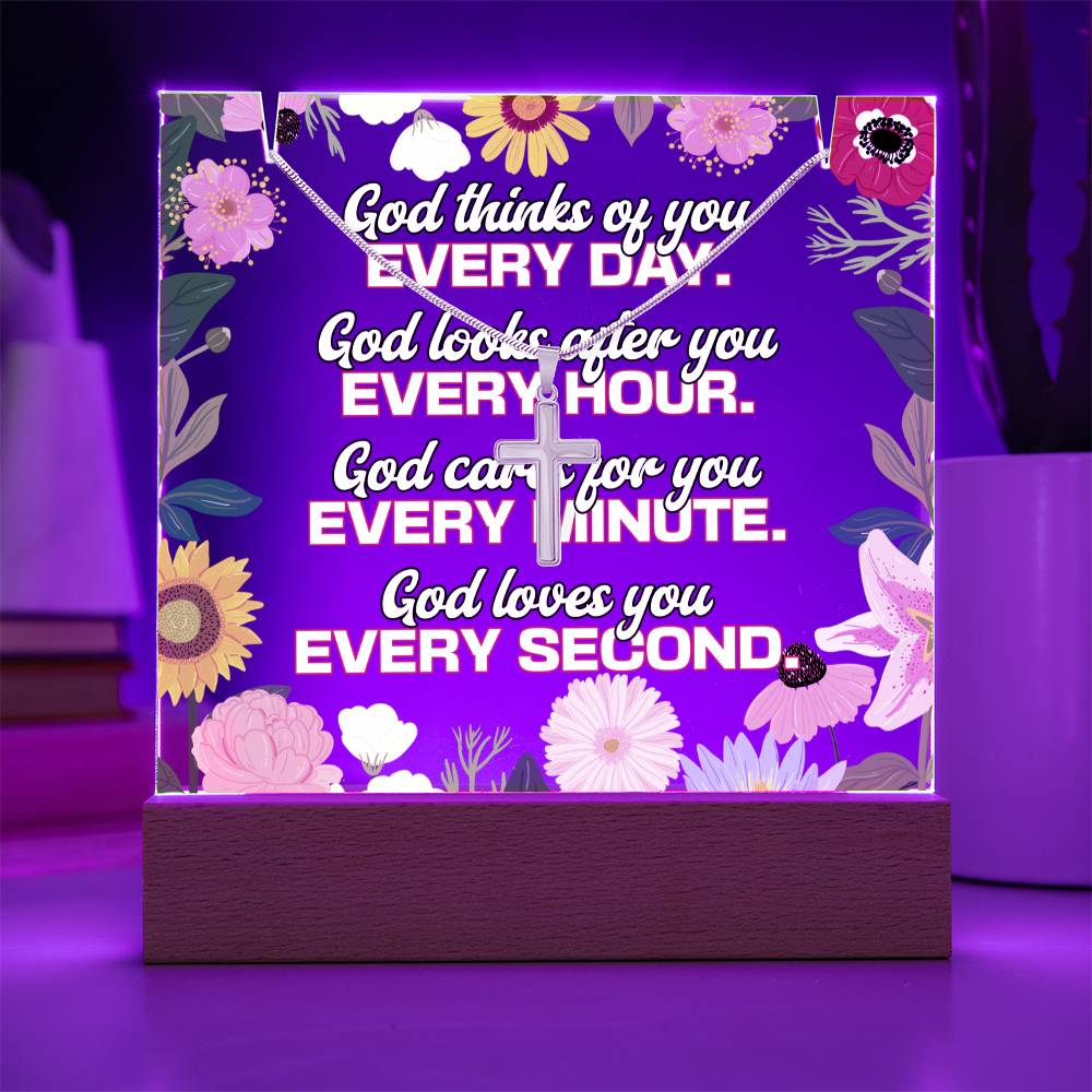 JGF Jewelry Gifts For Family Silver Cross Necklace For Teen Girls