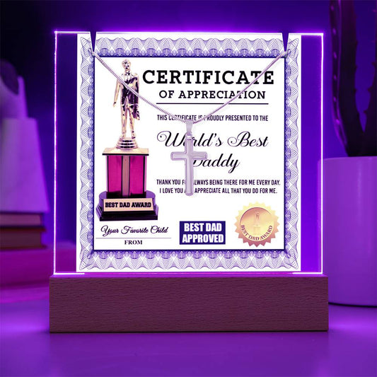 To My Daddy - Certificate of Appreciation