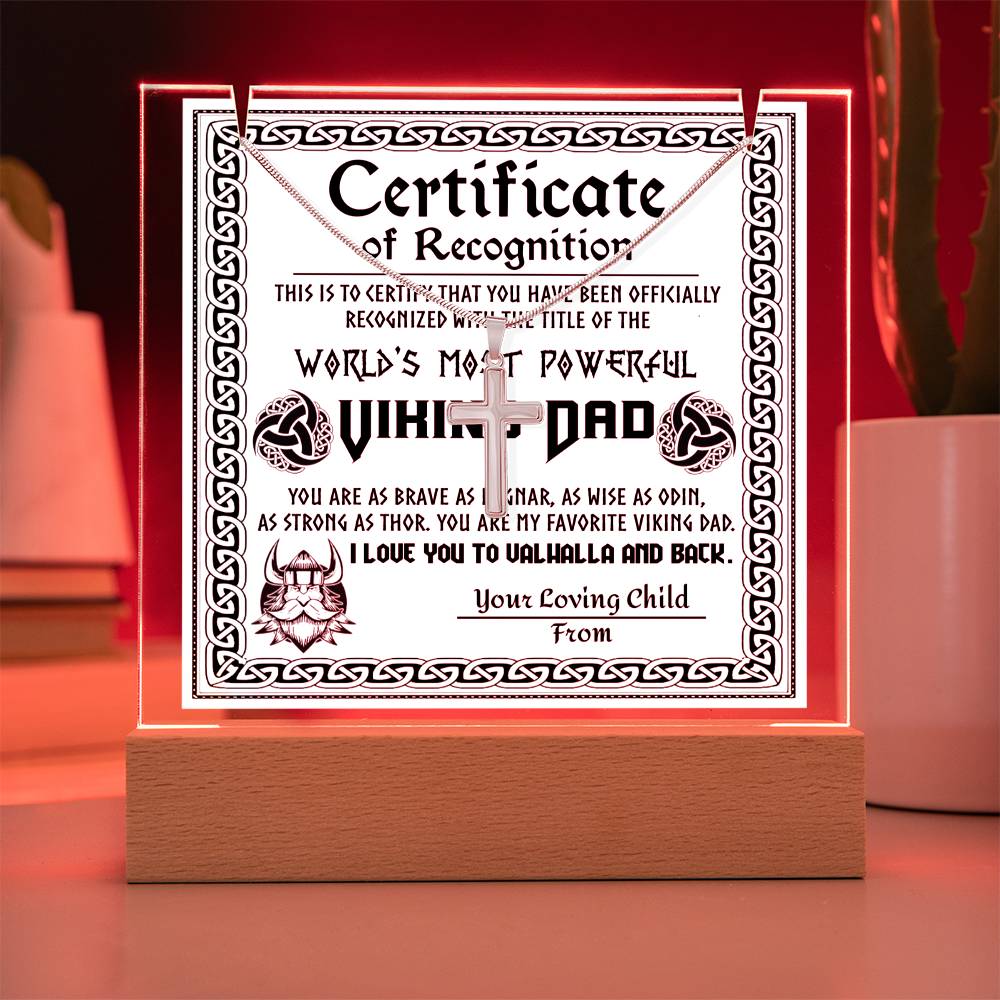 To My Dad - Certificate of Recognition