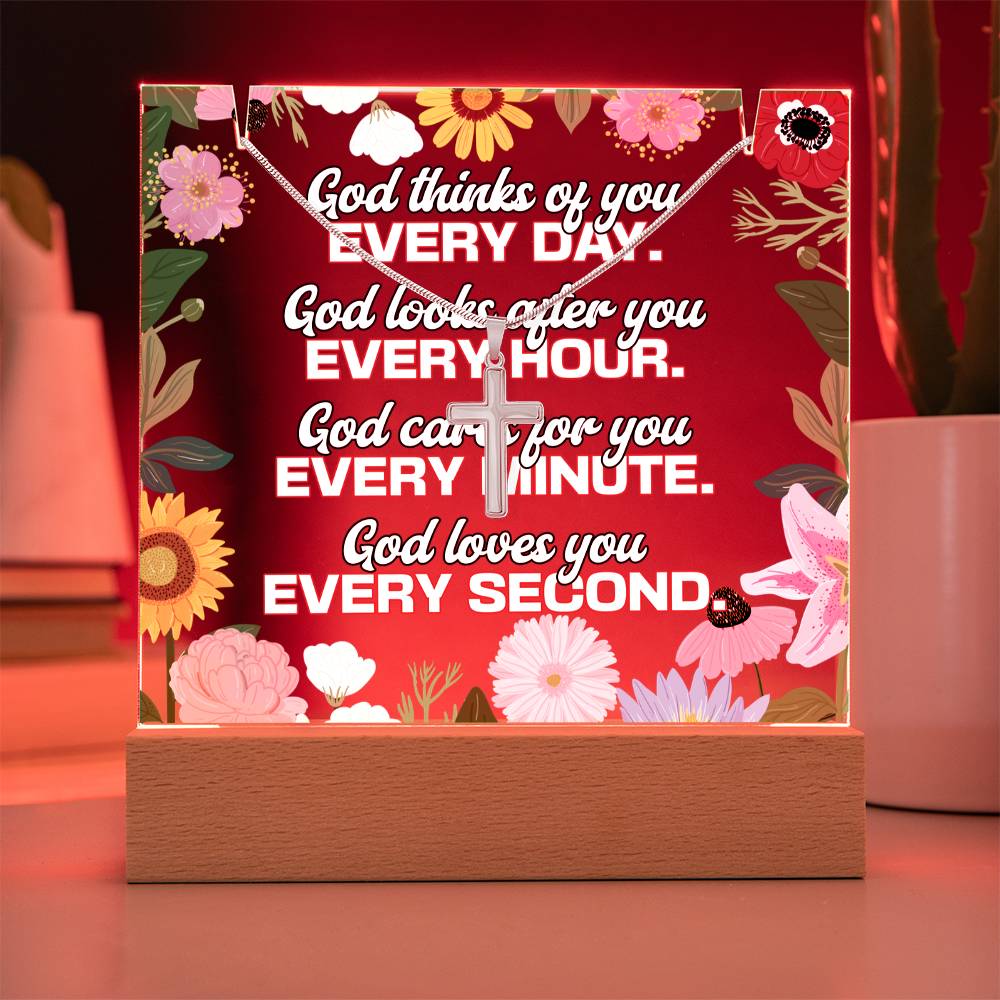 JGF Jewelry Gifts For Family Silver Cross Necklace For Teen Girls