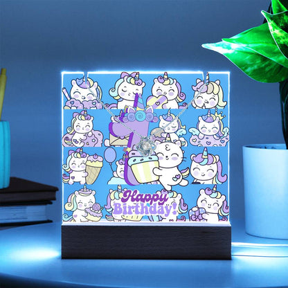 JGF Jewelry Gifts For Family Unicorn Bedroom Decor For Girls 1 Year Old Birthday Gift Ideas Necklace and Plaque for Decorations