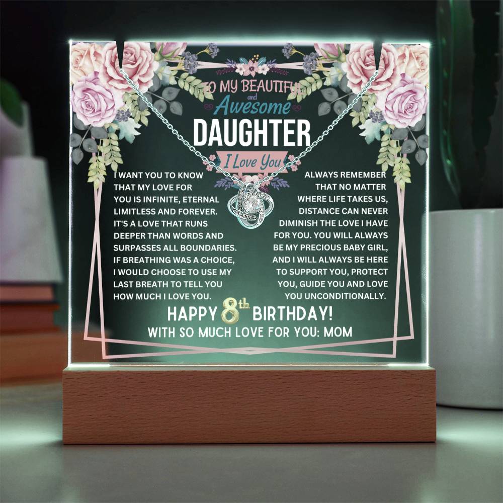 JGF Jewelry Gifts For Family Necklace For 8 Year Old Girl Birthday Daughter Granddaughter