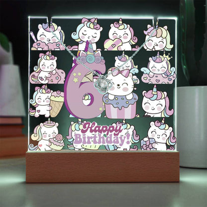 JGF Jewelry Gifts For Family Unicorn Bedroom Decor For Girls 6 Year Old Birthday Gift Ideas Necklace and Plaque for Decorations