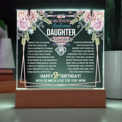 JGF Jewelry Gifts For Family Necklace For 2 Year Old Girl Birthday Toddler Baby Jewelry Gift