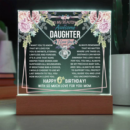 JGF Jewelry Gifts For Family Silver Necklace For 6 Year Old Girl Birthday Daughter Jewelry Gift