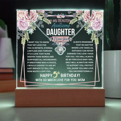 JGF Jewelry Gifts For Family Necklace For 5 Year Old Girl Birthday Toddler Daughter Jewelry