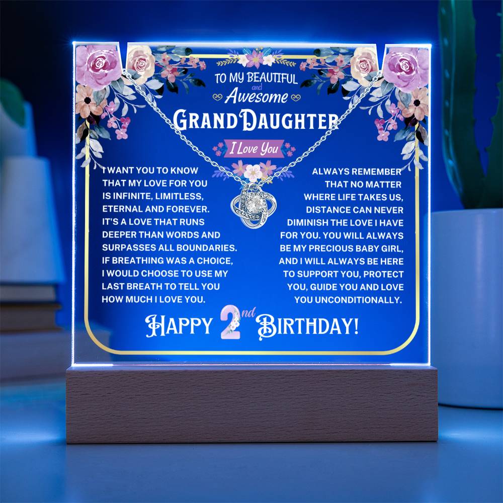 JGF Jewelry Gifts For Family Necklace for 2 Year Old Girl Granddaughter Birthday Baby Jewelry Gift