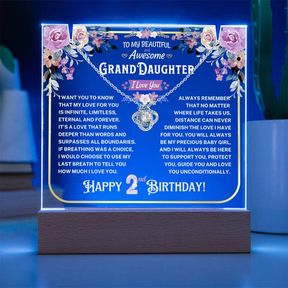 JGF Jewelry Gifts For Family Necklace for 2 Year Old Girl Granddaughter Birthday Baby Jewelry Gift