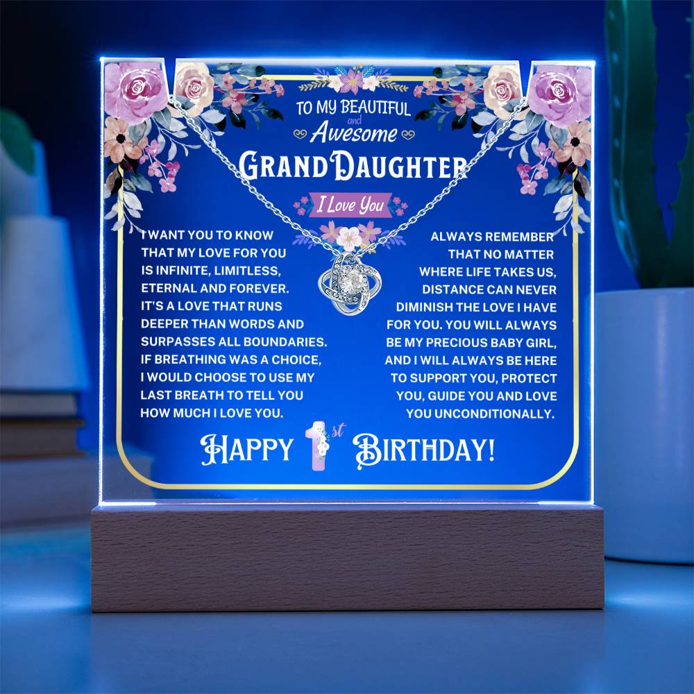 JGF Jewelry Gifts For Family Necklace for 1 Year Old Girl Granddaughter Birthday Baby Jewelry Gift