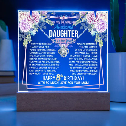 JGF Jewelry Gifts For Family Necklace For 8 Year Old Girl Birthday Daughter Granddaughter