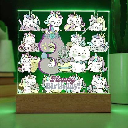 JGF Jewelry Gifts For Family Unicorn Bedroom Decor For Girls 3 Year Old Birthday Gift Ideas Necklace and Plaque for Decorations