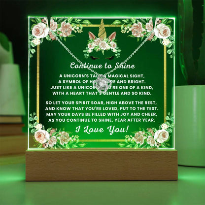 JGF Unicorn Cute Necklace for Teen Girls Birthday Plaque Decorations