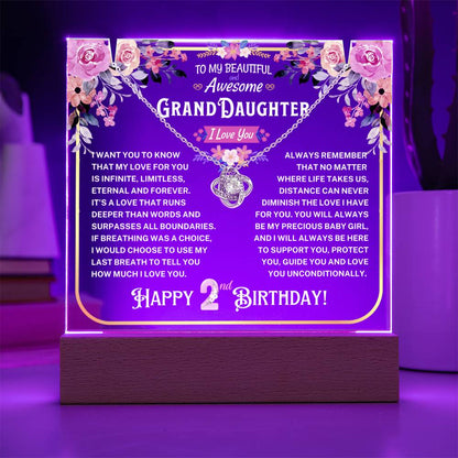 JGF Jewelry Gifts For Family Necklace for 2 Year Old Girl Granddaughter Birthday Baby Jewelry Gift