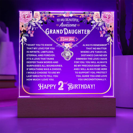 JGF Jewelry Gifts For Family Necklace for 2 Year Old Girl Granddaughter Birthday Baby Jewelry Gift