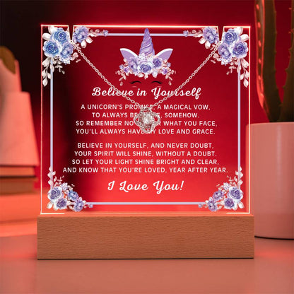 JGF Unicorn Cute Trendy Necklace for Teen Girls 14-16 Birthday Plaque Decorations