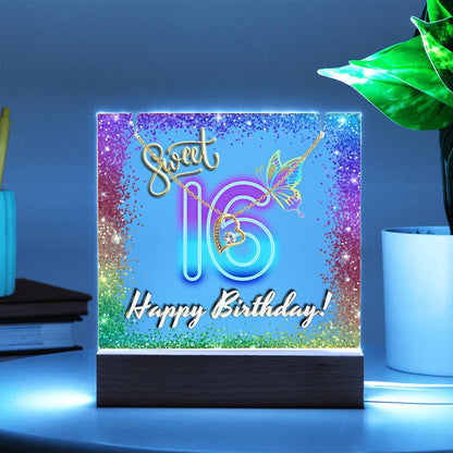 JGF Jewelry Gifts For Family Necklace For 16 Year Old Girl Happy Sweet 16th Birthday