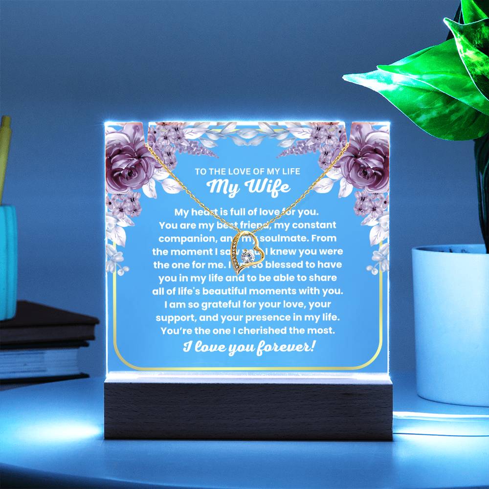 JGF Jewelry Gifts For Family To My Wife Necklace For Women Silver Stainless Steel