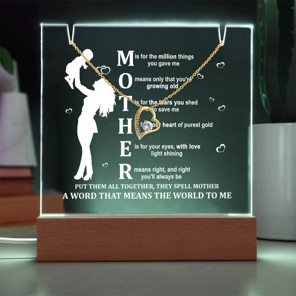 To My Mom - Means the World to Me Necklace