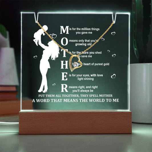 To My Mom - Means the World to Me Necklace