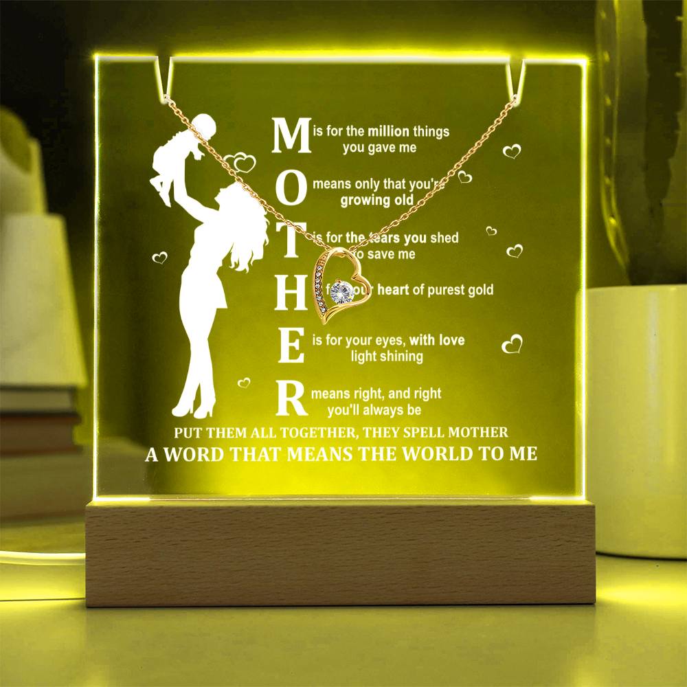 To My Mom - Means the World to Me Necklace