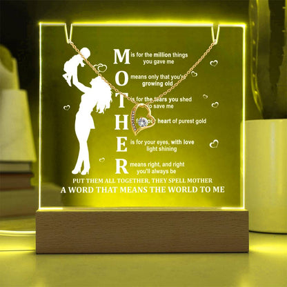 To My Mom - Means the World to Me Necklace