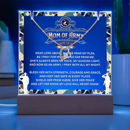 JGF Jewelry Gifts For Family Prayer For Mom of Army Military