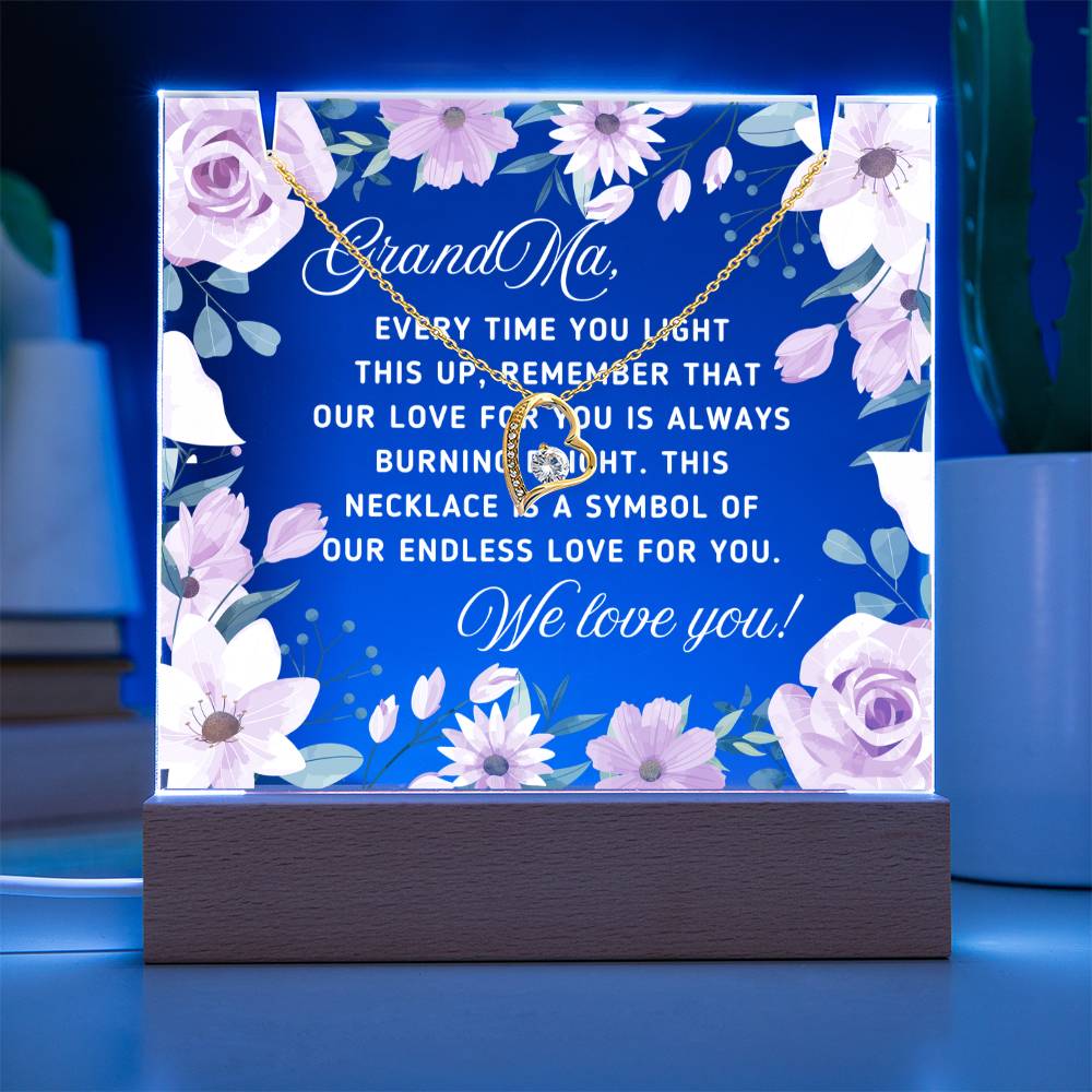 JGF Jewelry Gifts For Family Necklace Gifts For Grandma's Birthday From Granddaughter and Grandson