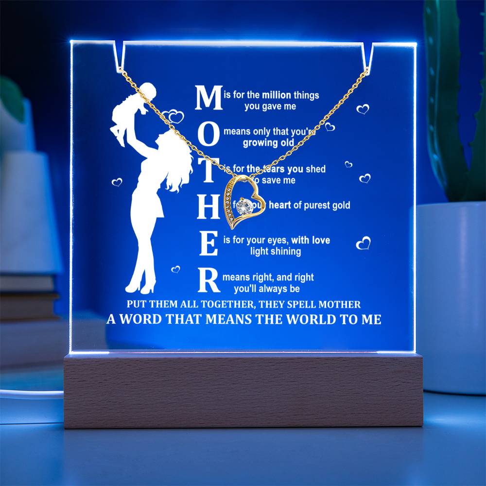 To My Mom - Means the World to Me Necklace