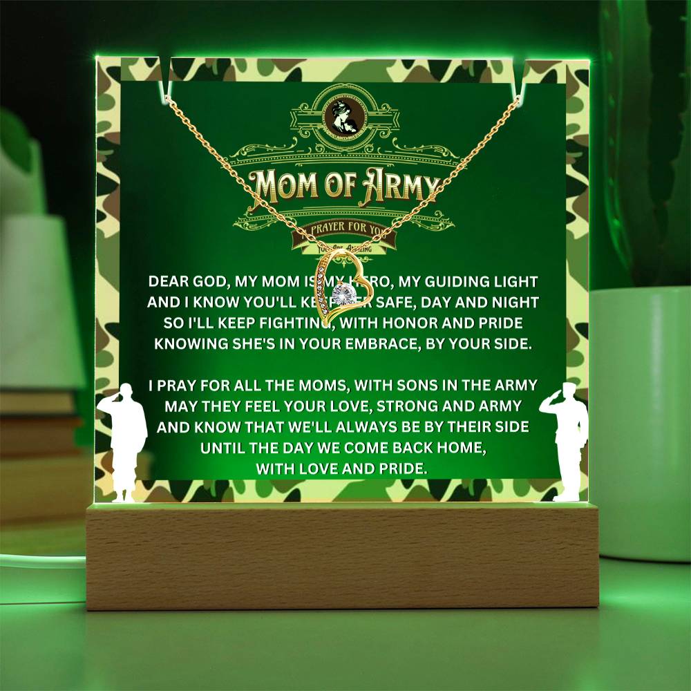 JGF Jewelry Gifts For Family Prayer For Mom of Army Gift Ideas