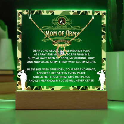 JGF Jewelry Gifts For Family Prayer For Mom of Army Military