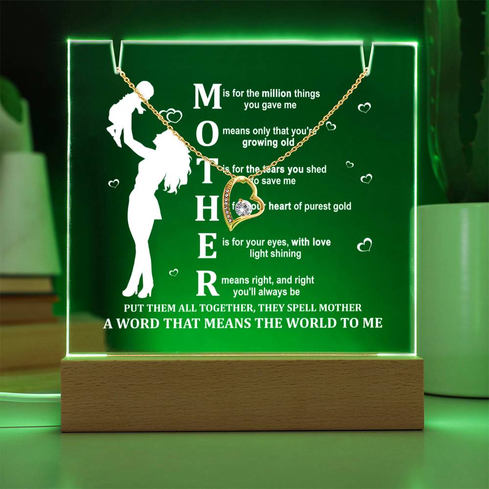 To My Mom - Means the World to Me Necklace