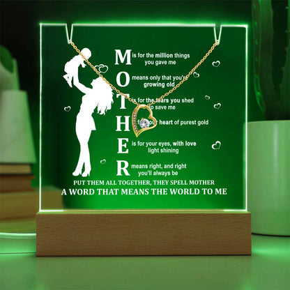 To My Mom - Means the World to Me Necklace