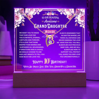 JGF Jewelry Gifts For Family Granddaughter 10 Year Old Girl For Her Happy 10th Birthday Gifts Ideas From Grandparents