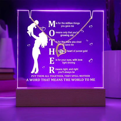 To My Mom - Means the World to Me Necklace