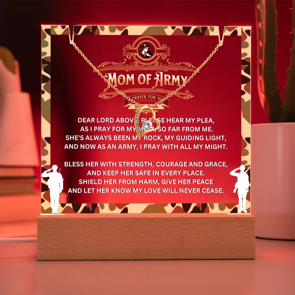 JGF Jewelry Gifts For Family Prayer For Mom of Army Military