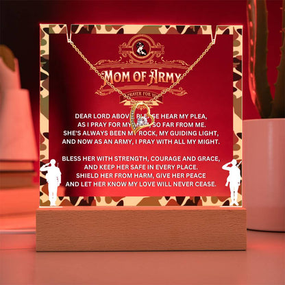 JGF Jewelry Gifts For Family Prayer For Mom of Army Military