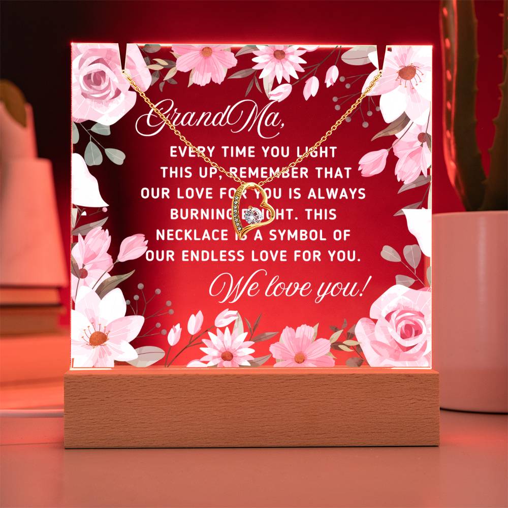 JGF Jewelry Gifts For Family Necklace Gifts For Grandma's Birthday From Granddaughter and Grandson