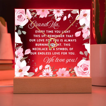 JGF Jewelry Gifts For Family Necklace Gifts For Grandma's Birthday From Granddaughter and Grandson