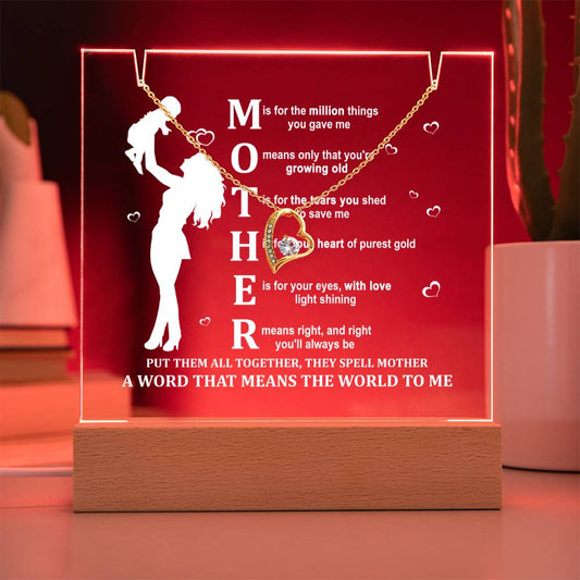 To My Mom - Means the World to Me Necklace