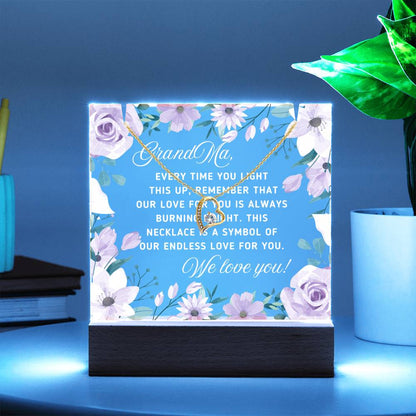 JGF Jewelry Gifts For Family Necklace Gifts For Grandma's Birthday From Granddaughter and Grandson