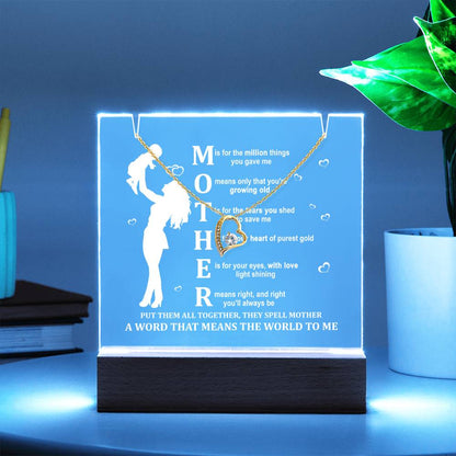 To My Mom - Means the World to Me Necklace