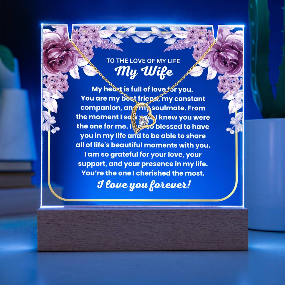 JGF Jewelry Gifts For Family To My Wife Necklace For Women Silver Stainless Steel