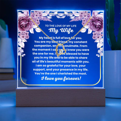 JGF Jewelry Gifts For Family To My Wife Necklace For Women Silver Stainless Steel