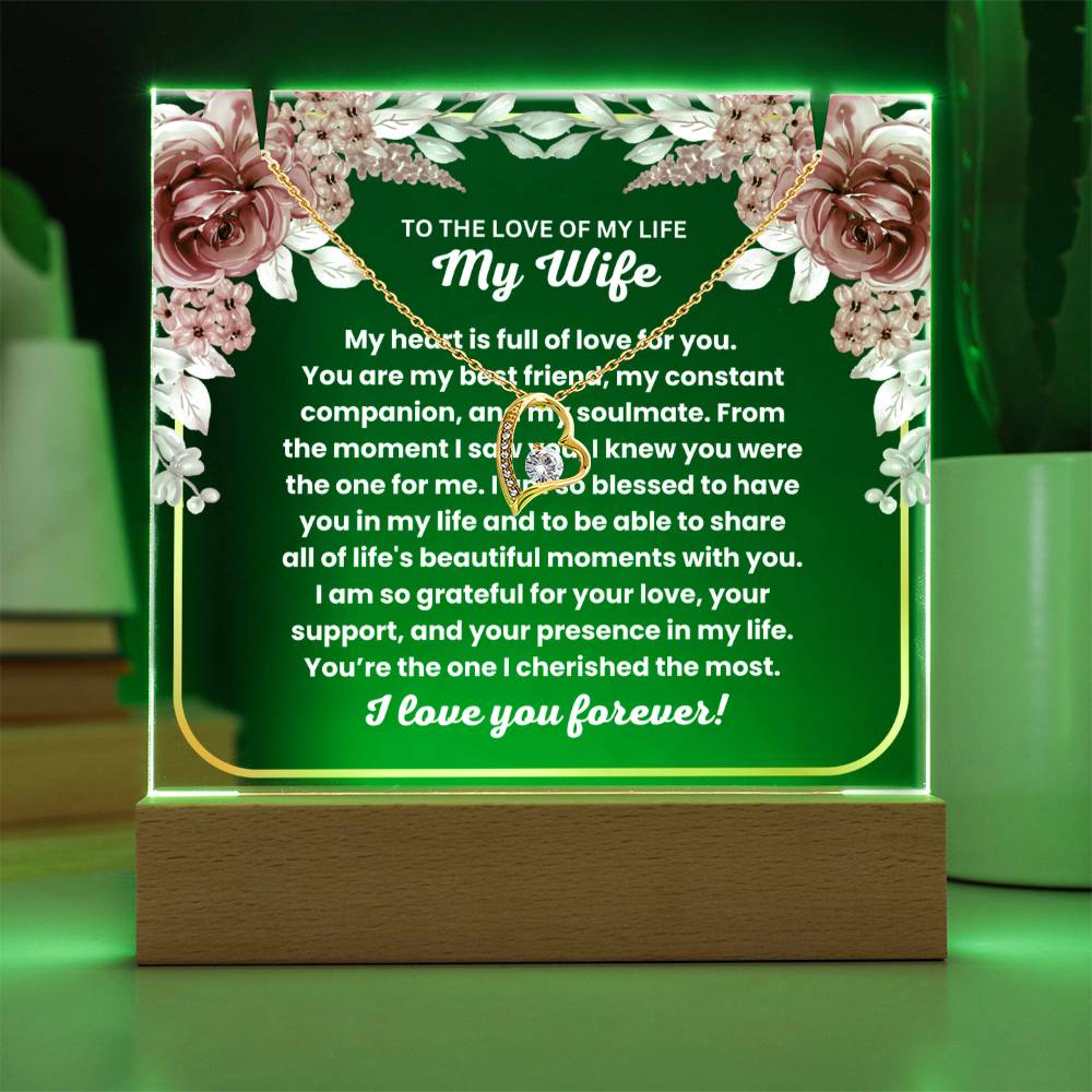 JGF Jewelry Gifts For Family To My Wife Necklace For Women Silver Stainless Steel