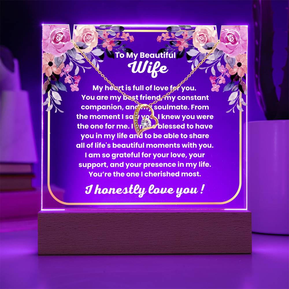 JGF Jewelry Gifts For Family Gifts For My Beautiful Wife To Say I Love You Heart Necklace From Husband