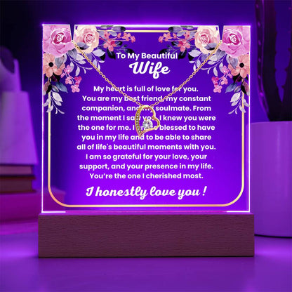 JGF Jewelry Gifts For Family Gifts For My Beautiful Wife To Say I Love You Heart Necklace From Husband